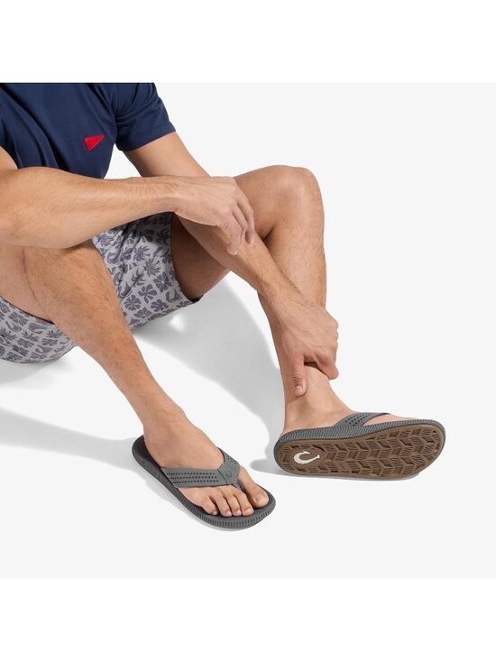 Men\'s Grey Rock Resistant Flip Flops Arch Support Comfort Beach Sandal ShoesMen\' main image 6
